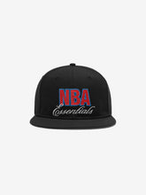 Black cap with NBA Essentials logo on a white background