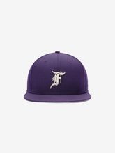 Colorado Rockies 59FIFTY Cap in deep purple featuring a structured six-panel design with a raised cream-colored embroidered logo on the front panel.
