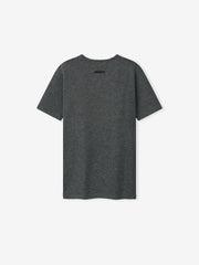 Womens Soft Knit Slim Classic Tee in a dark iron grey hue, featuring a soft knit fabric with a clean round neckline and a slim, streamlined silhouette for everyday casual wear.