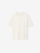 Womens Tri-Blend Shrunken Baseball Tee in a soft ivory shade featuring a relaxed fit with a crew neckline and short sleeves, designed as a comfortable casual top.
