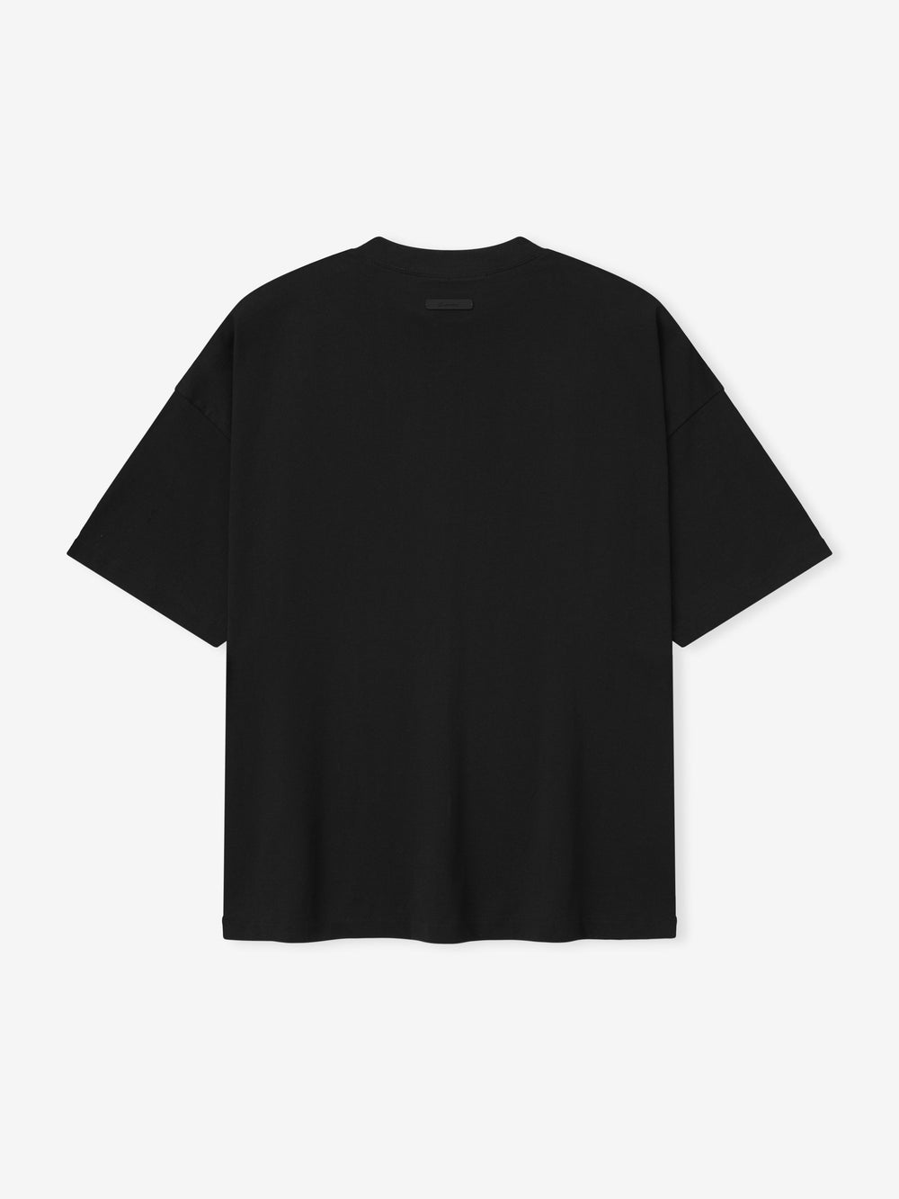 Black t-shirt on a white background