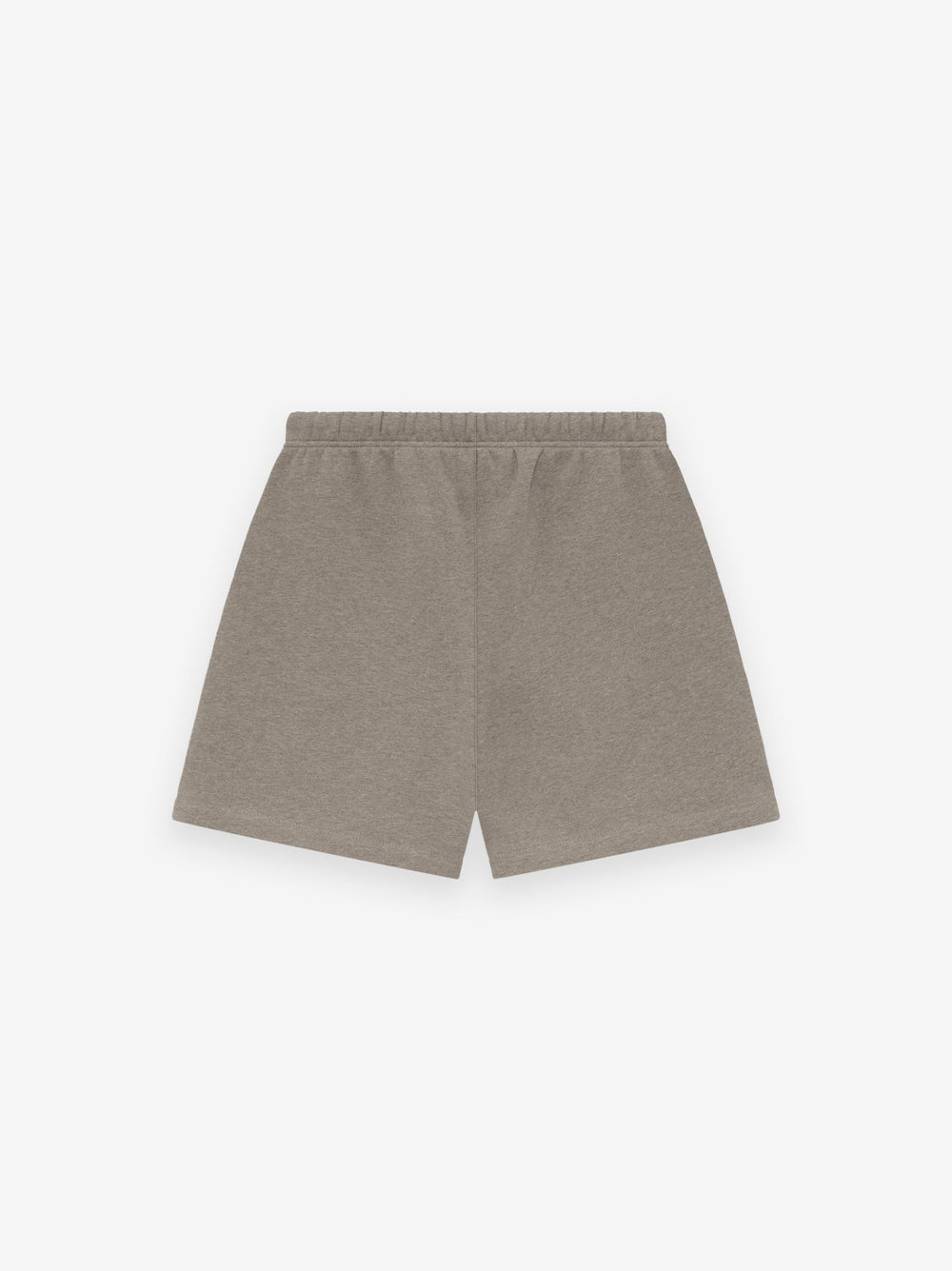 Back view of Homestead Heather Classic Sweatshort with elastic waistband displayed flat on white background