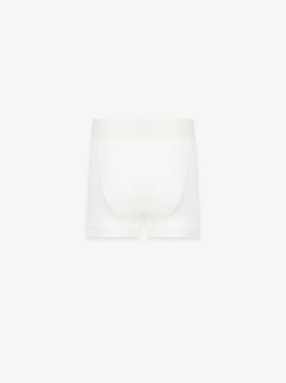 white rib-knit cotton-elastane brief with plush elastic waistband and shorter length than boxer brief