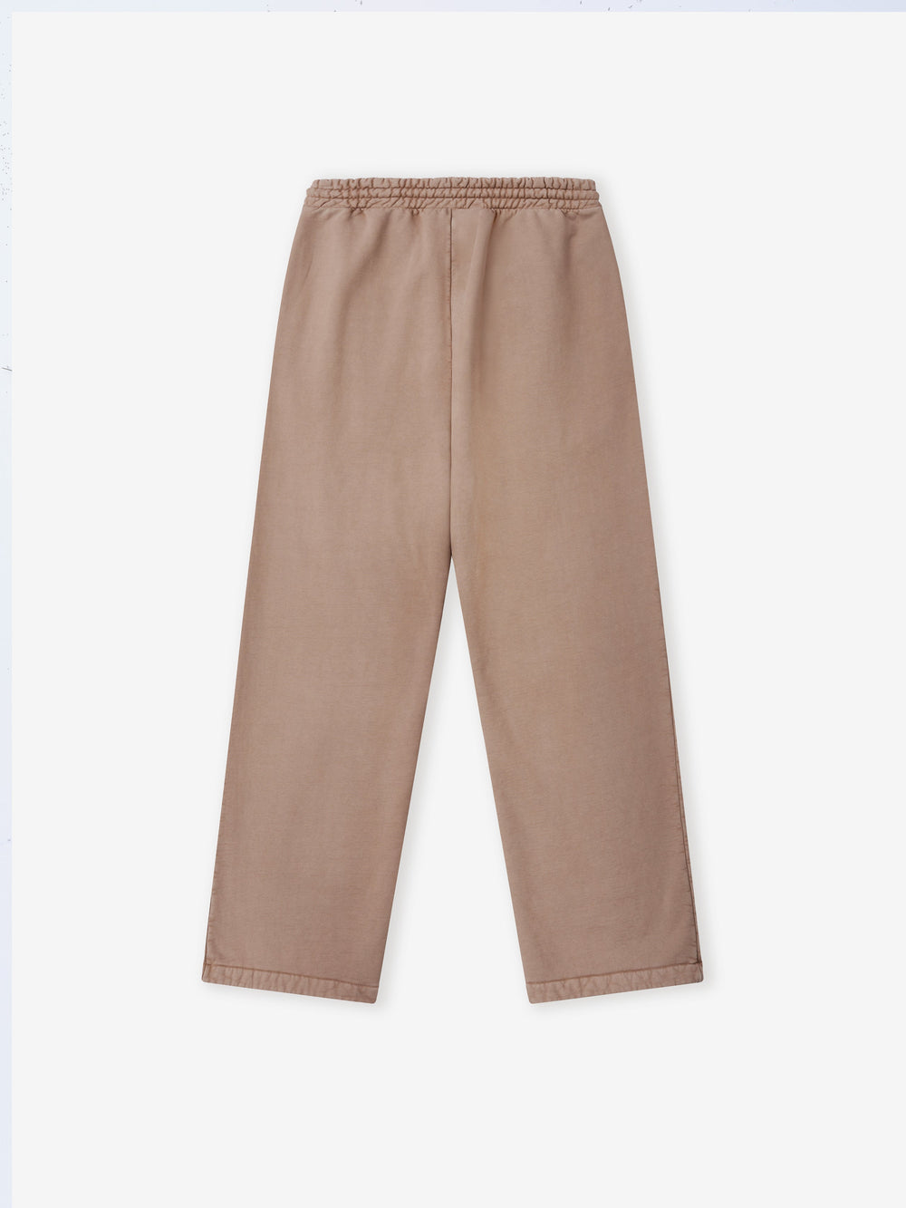 sunfaded beige wide leg sweatpants made from heavyweight cotton fleece with elastic waistband and relaxed fit