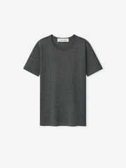 Womens Soft Knit Slim Classic Tee in a rich iron grey shade, crafted from soft knit fabric with a slim fit silhouette and a clean round neckline for versatile casual tops.