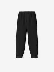 Womens Storm Pant in deep black featuring an elastic waistband and adjustable cuff closures at the ankles, crafted as versatile and comfortable bottoms.